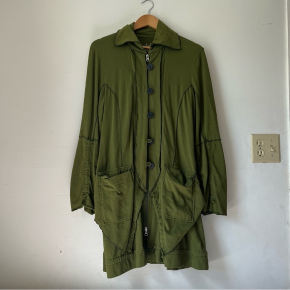 neon buddha Jackets & Blazers - Neon Buddha L Forest Green Zip Jacket/coat/tunic